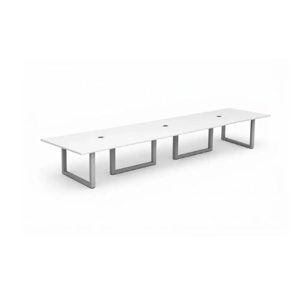 Mesa de Reunião Core - 10-20 Lugares (2000 x 1000 x 750 mm, Preto, Novolam Branco)